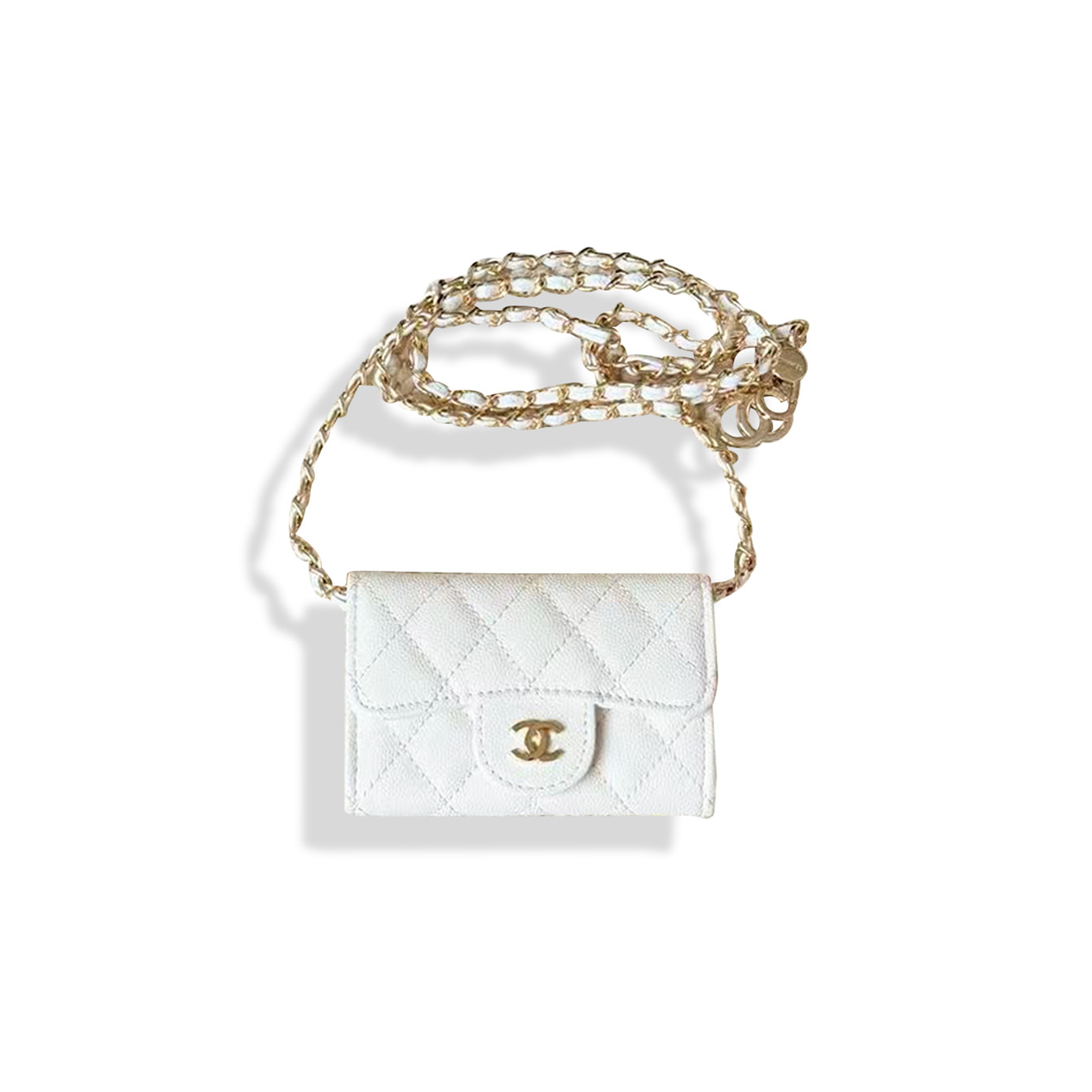 Ch*el quilted leather crossbody chain wallet (11*7.5*2cm)